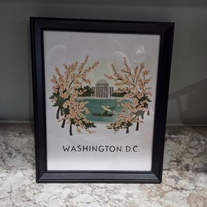 Washington, D.C. Cherry Blossom Print in Black Frame Rifle Paper Co 8x10